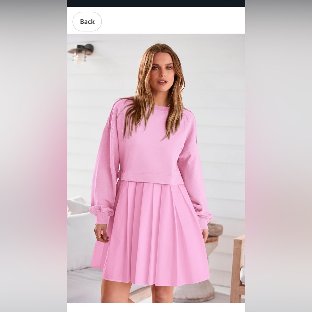 Pretty garden pink cozy dress